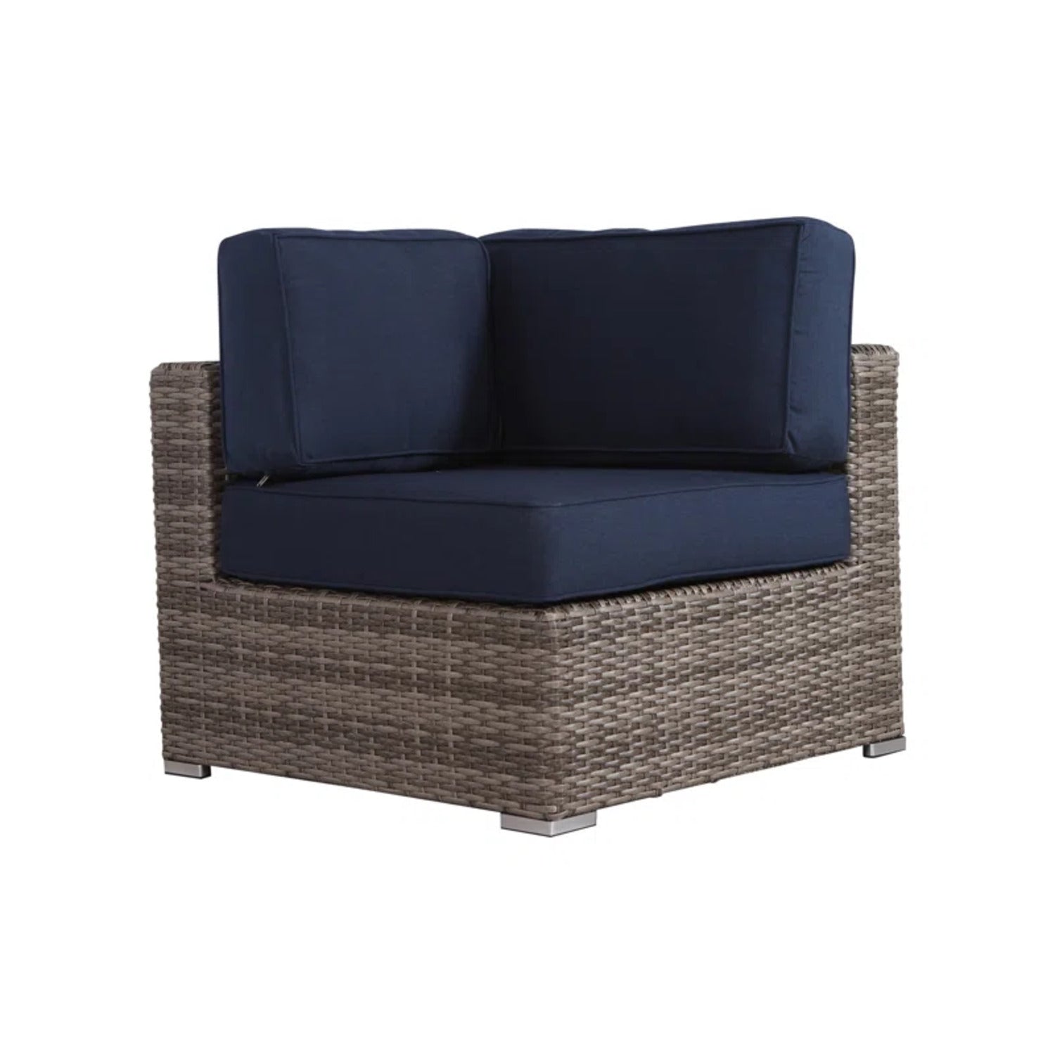 Ready-to-Use 4-Person Wicker Seating Group with Premium Fabric