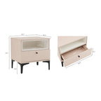 Amara 20" Nightstand in Pale Rose