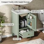 20" Bathroom Vanity with Ceramic Sink