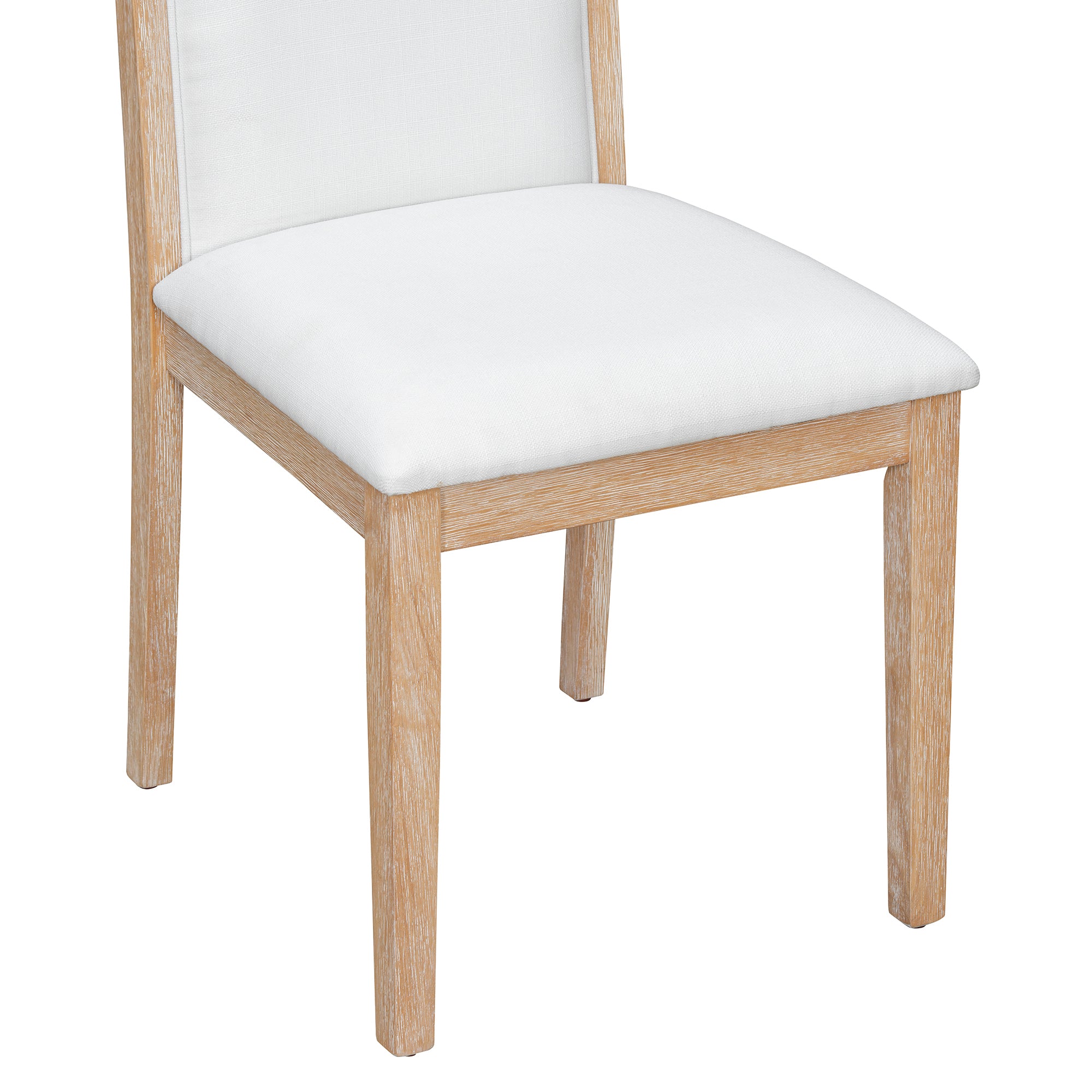 TREXM Vintage Style Dining Chair Set with 4 Upholstered Chairs