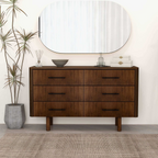 Logan Mid Century Modern Walnut Dresser
