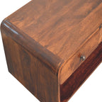 Solid Wood Aspen Slim Coffee Table, 4 Drawers, 1 Open Slot
