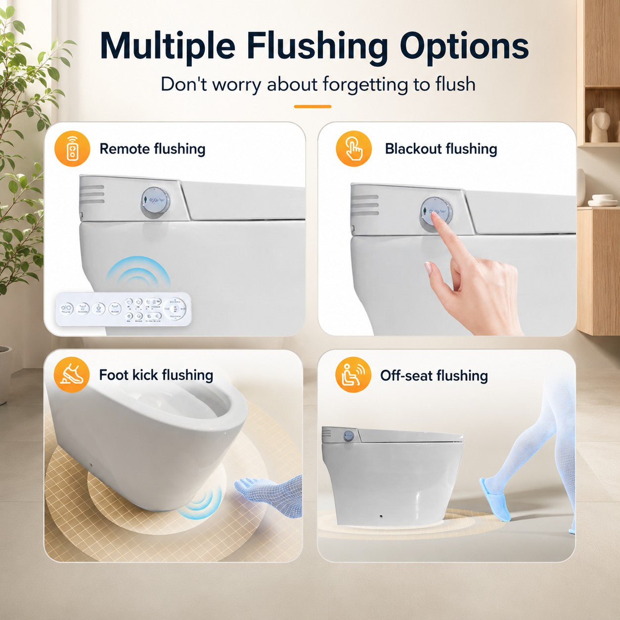 Smart Toilet With Built-In Bidet