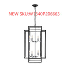 Black Geometric Foyer Chandelier