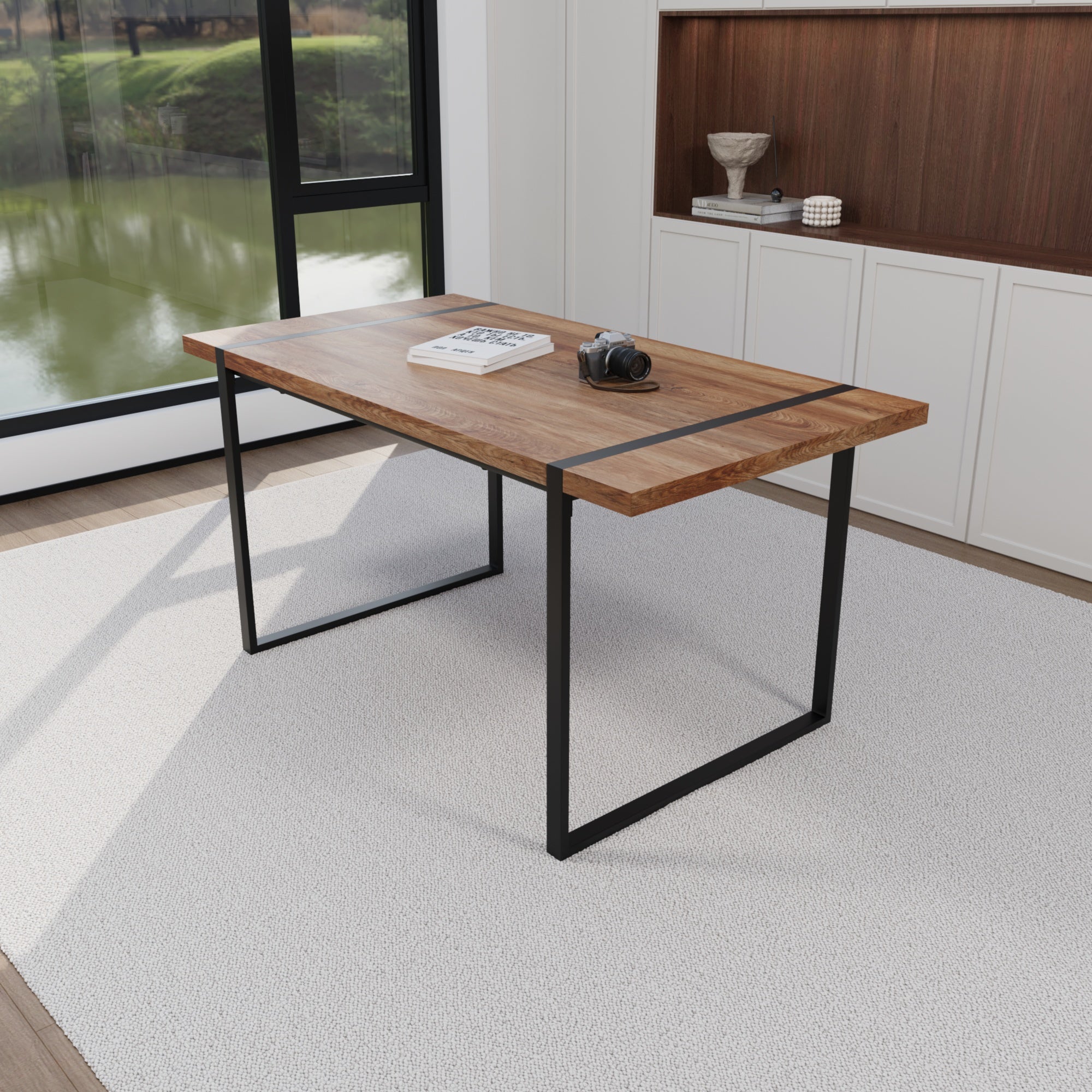 59" Modern Industrial Dining Table