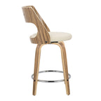 24" Mid-Century Modern Fixed-Height Counter Stool
