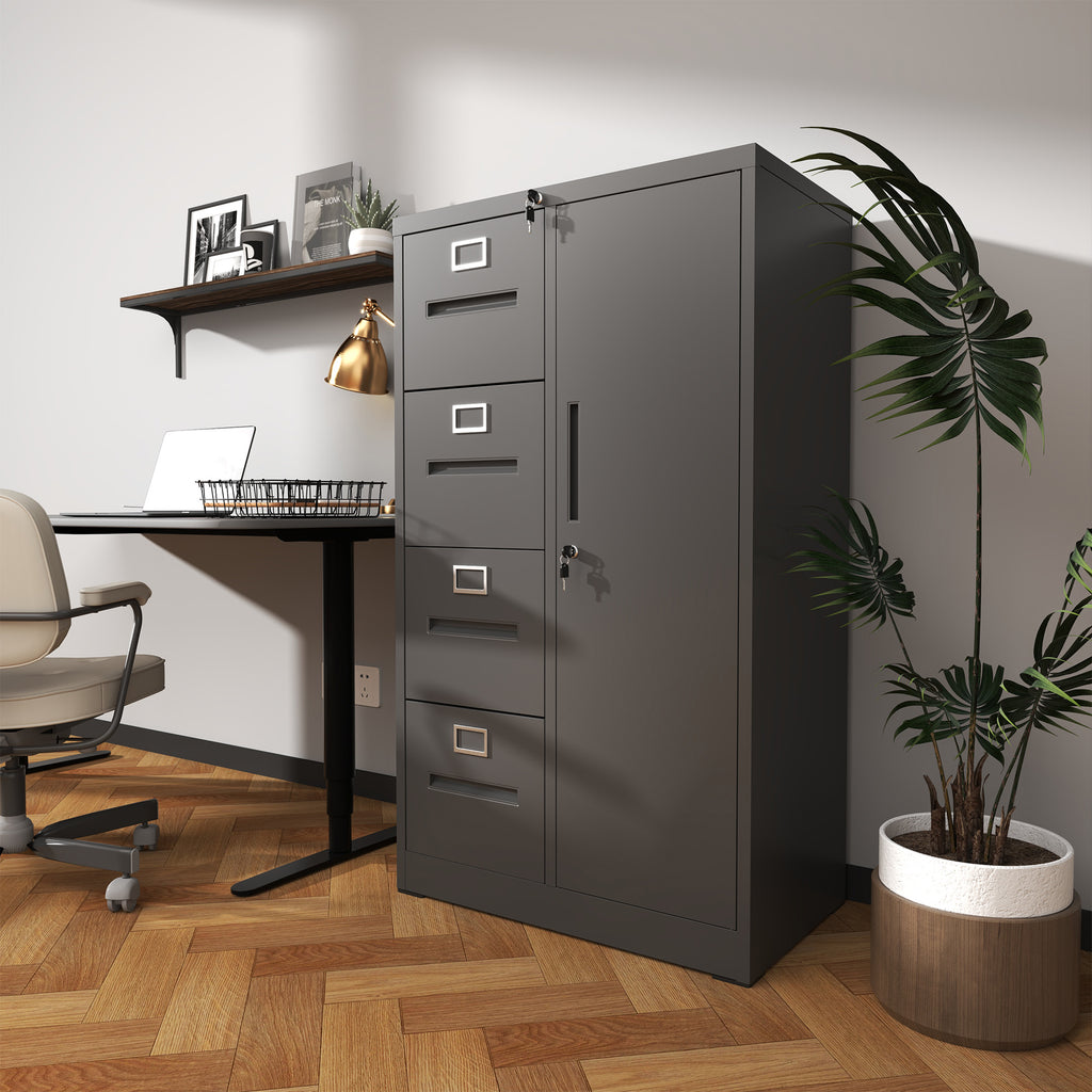 Metal Storage Vertical Filing Cabinet with Lock