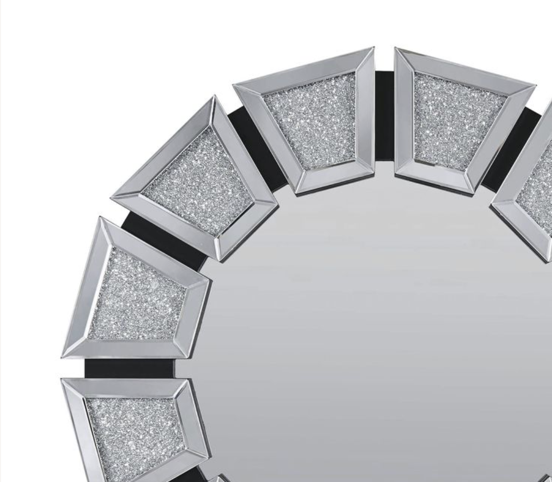 Noralie Mirrored, Faux Diamonds Accent Mirror