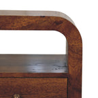 Solid Wood Darcy Nightstand with 1 Drawer and Open Shelf