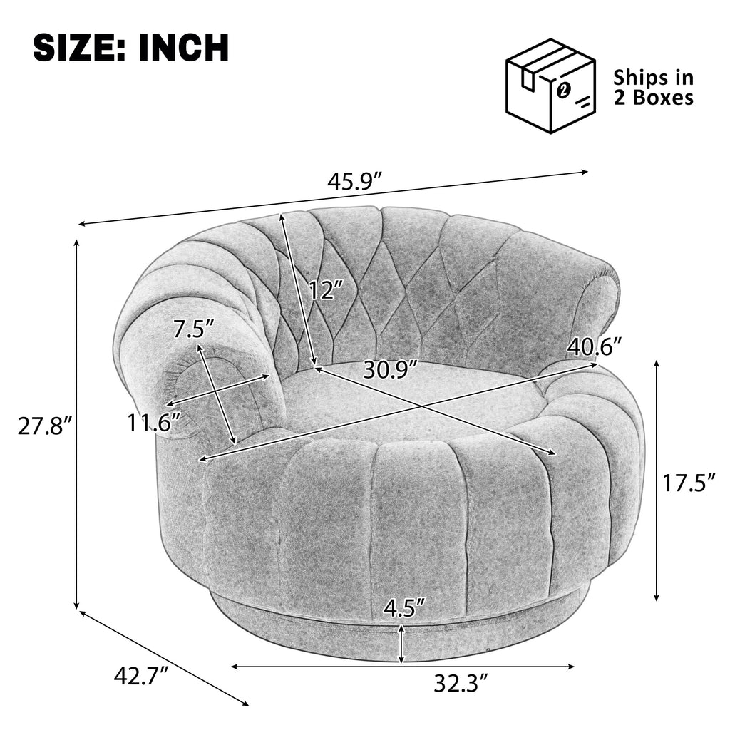 360° Swivel Chenille Accent Chair
