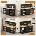 60 Inch Heavy Duty Workbench with Storage Cabinet