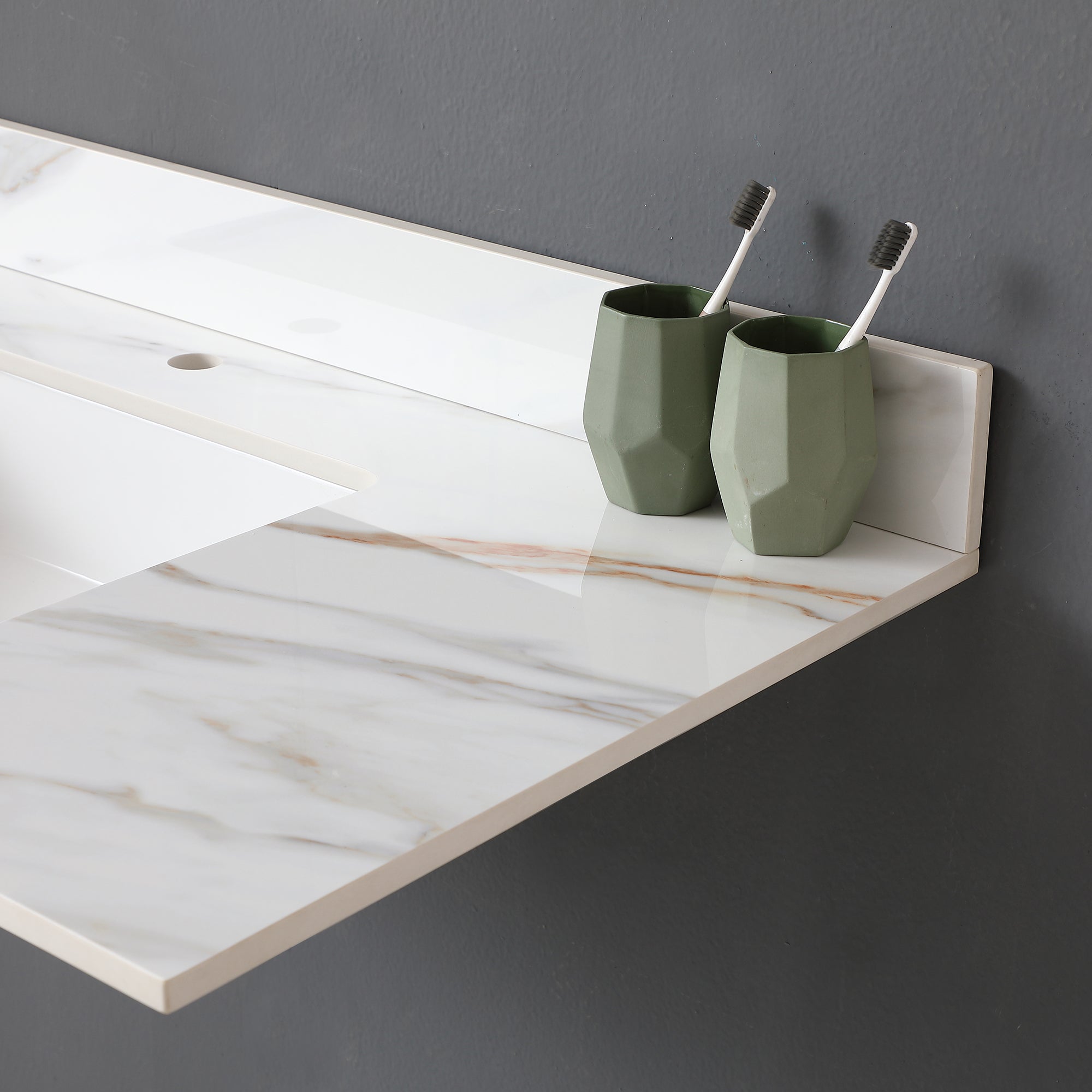 43 Inch Marble Vanity Top with Undermount Rectangular Sink