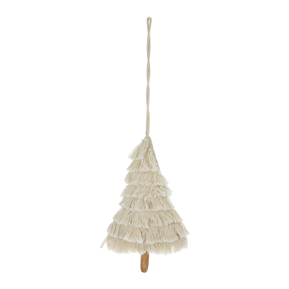 Fringes Embellished Tree Shape Ornament Set of 6