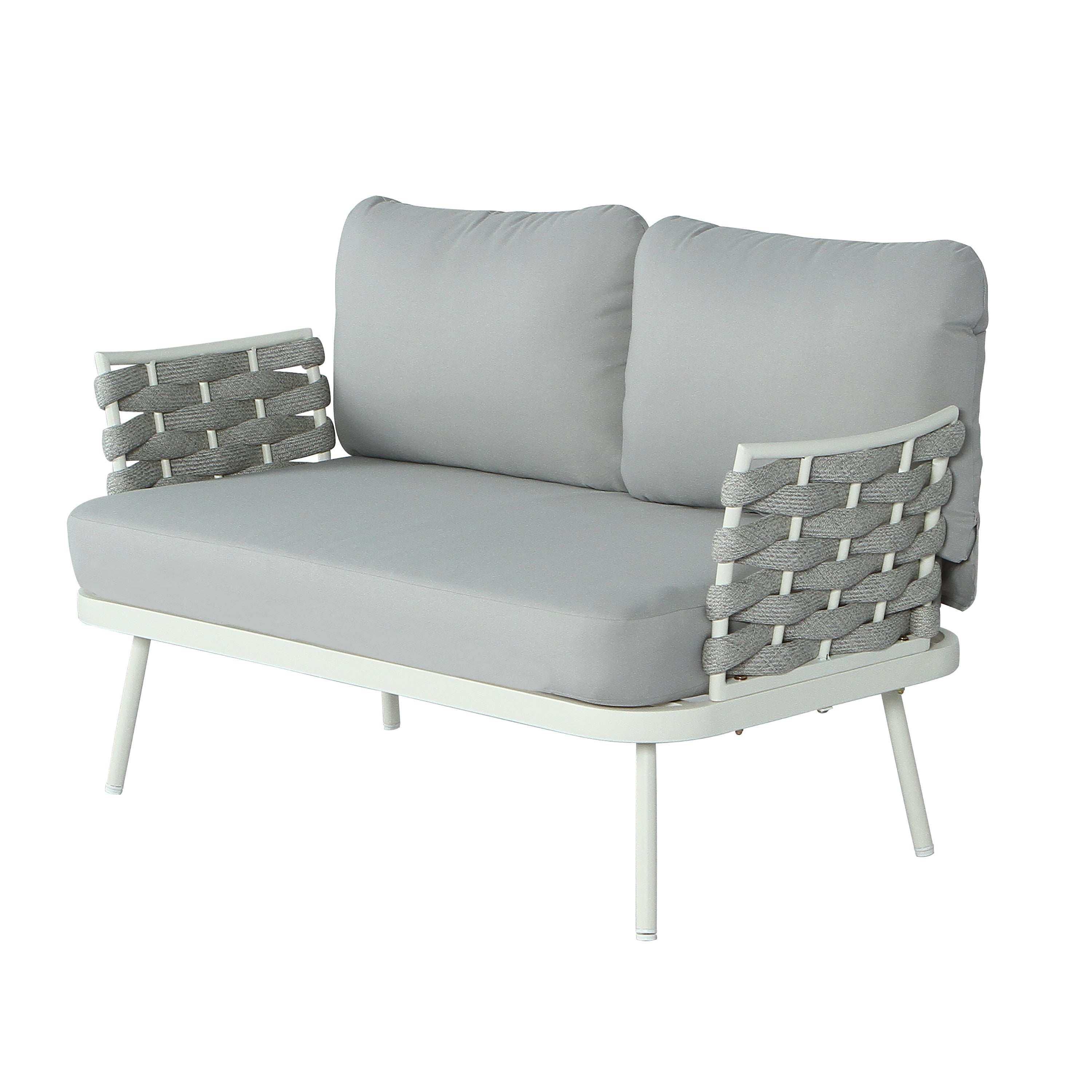 Mariano Steel Loveseat and Table Set
