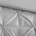 7-Piece King 100% Polyester Pieced Pleated Tufted Comforter Set