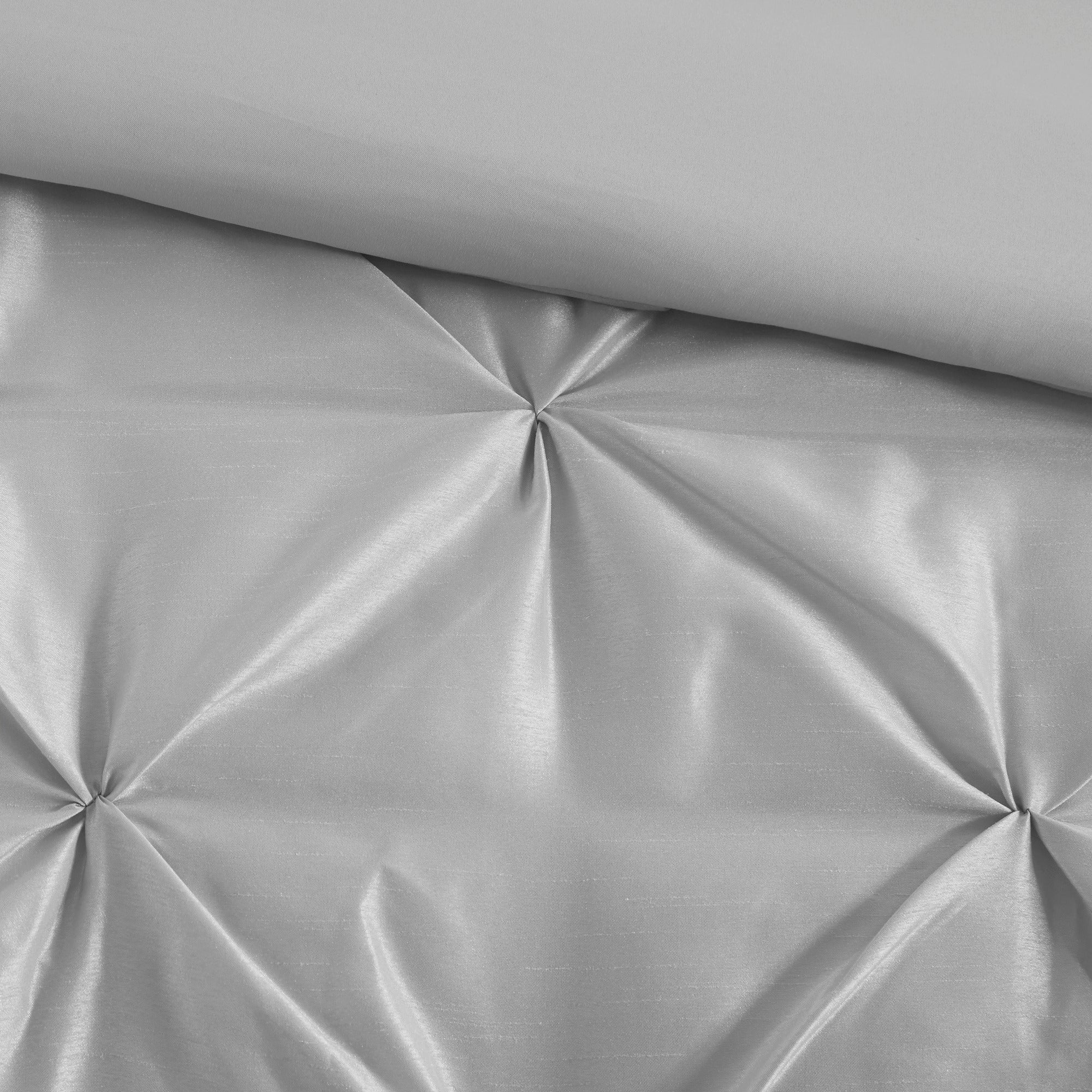 7-Piece King 100% Polyester Pieced Pleated Tufted Comforter Set
