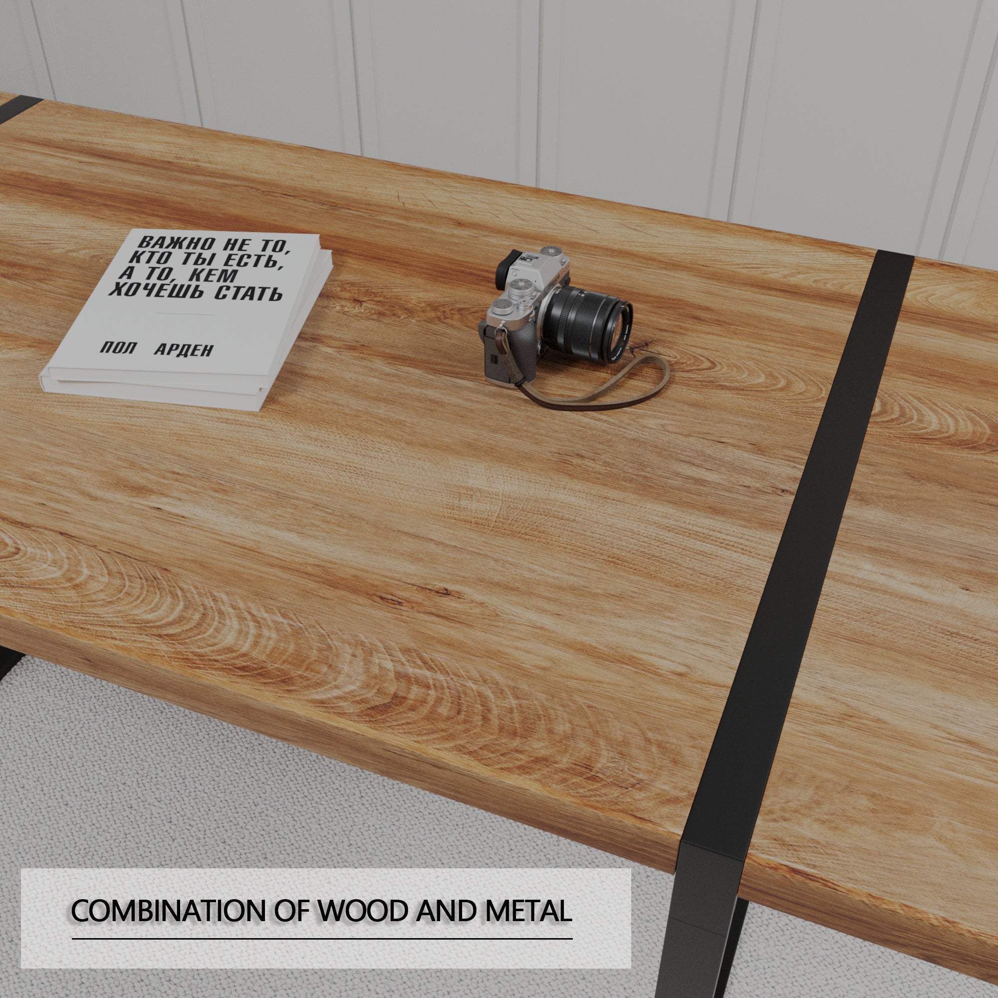 59" Modern Industrial Dining Table
