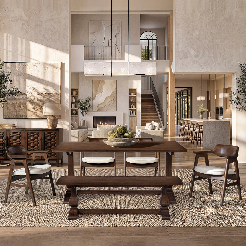Hayes Curved Reclaimed Pine Dining Arm Chair