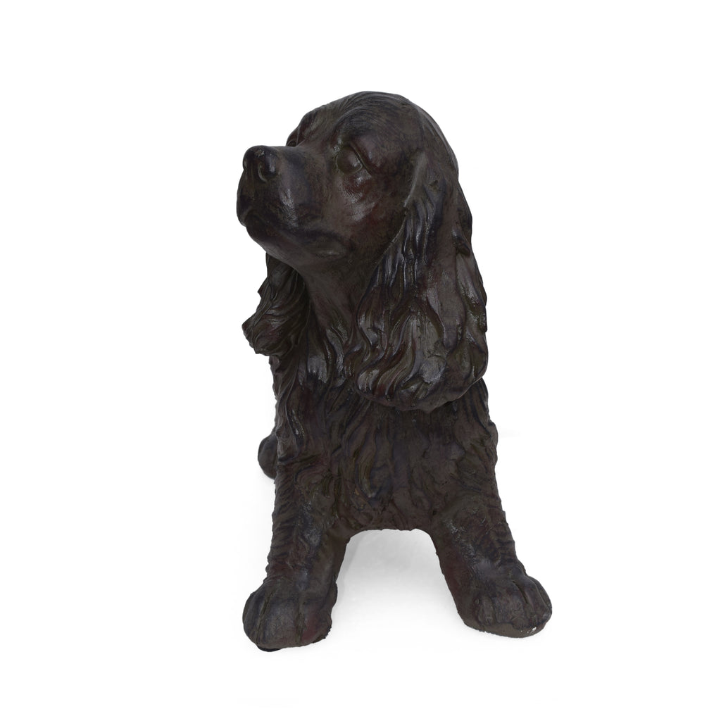 Josie Dog Cast Stone Garden Statue, Outdoor Cocker Spaniel