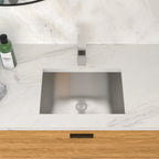 18"x13" Brushed Nickel Stainless Steel Undermount Bathroom Sink