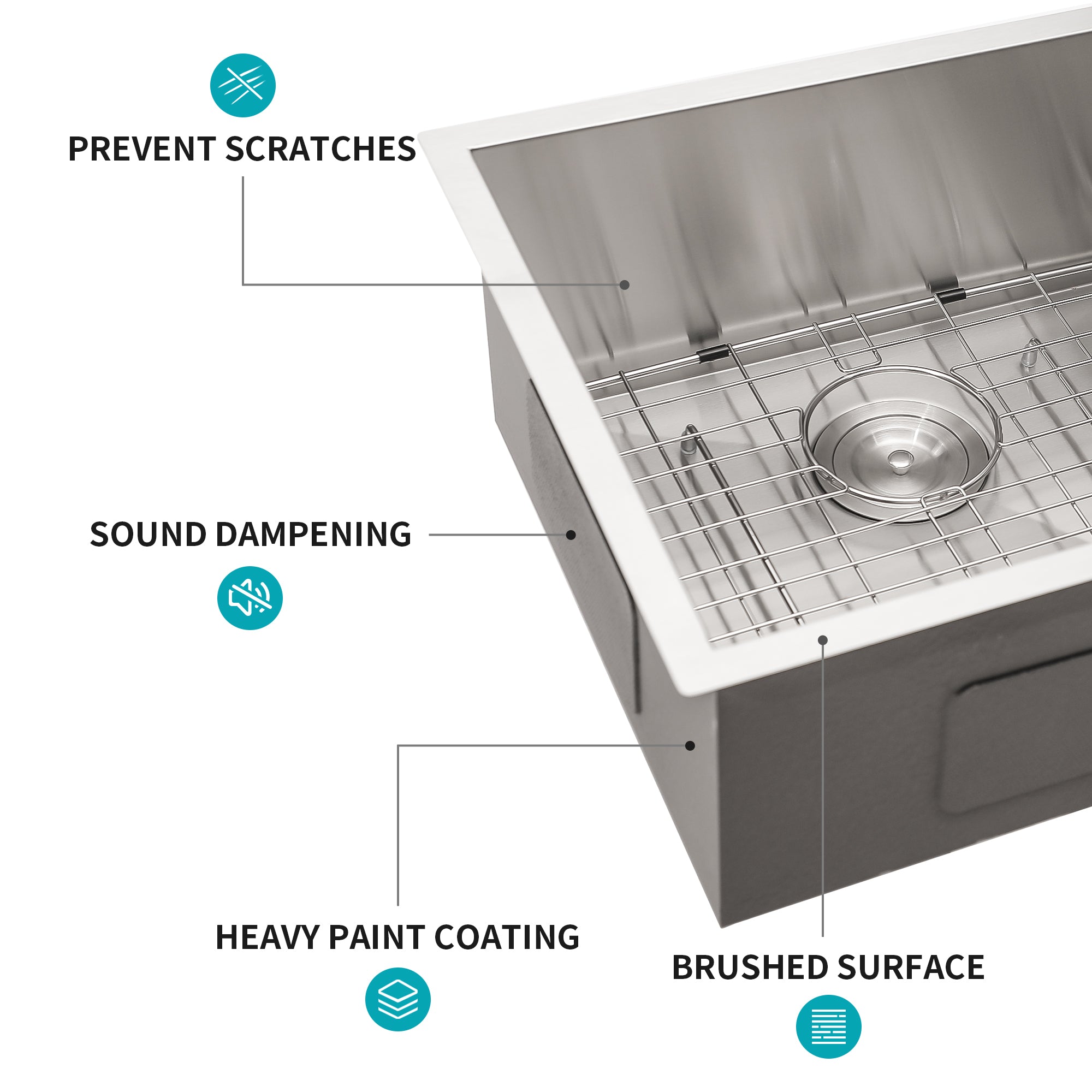 16 Gauge Stainless Steel Undermount Double Bowl Kitchen Sink