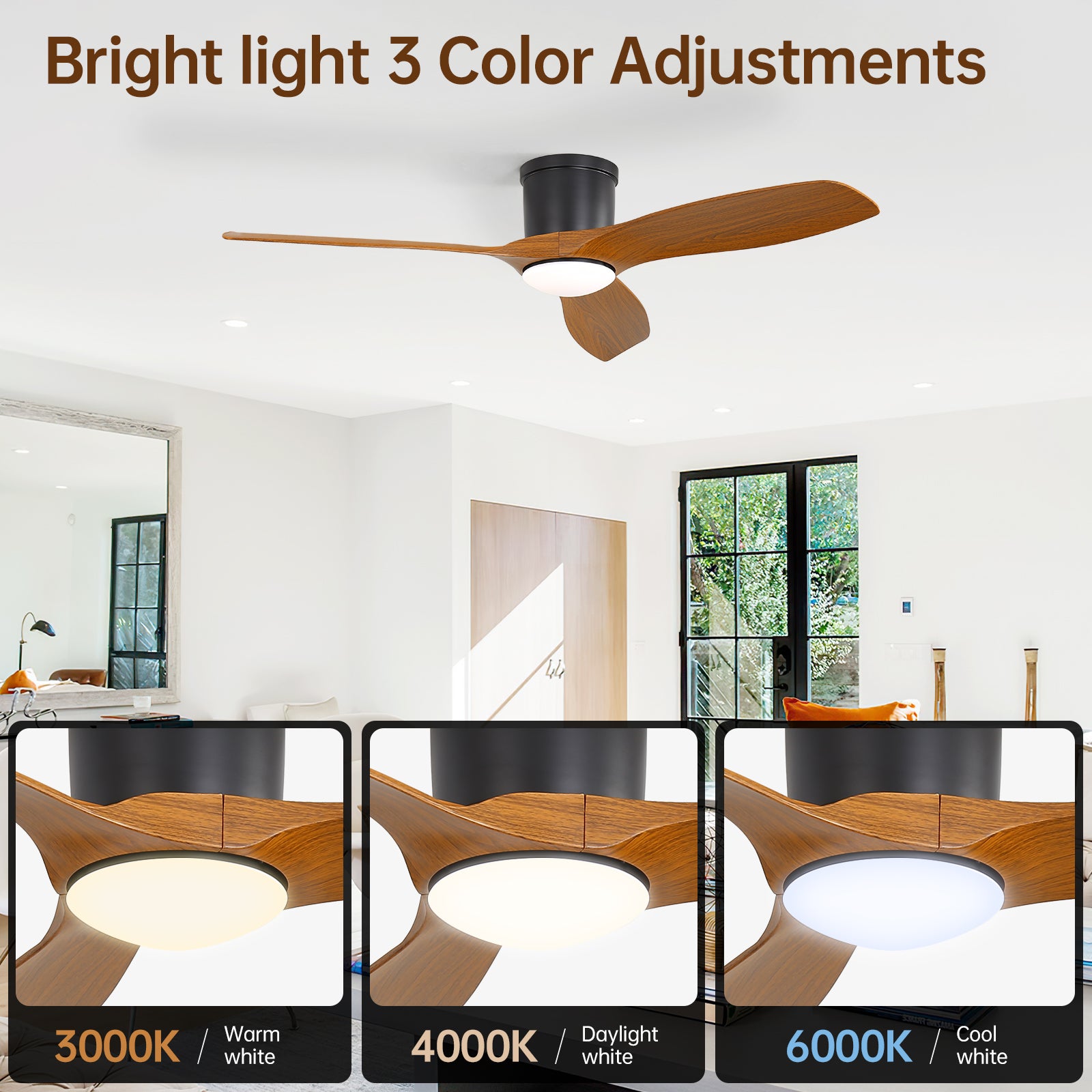 52-Inch Smart Ceiling Fan With Light and Remote Control
