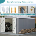 10 x 12 Ft. Outdoor Storage Shed with Floor Frame Kit