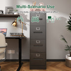 4 Drawer File Cabinet with Lock