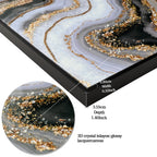 Black And Abstract Textured Canvas Art