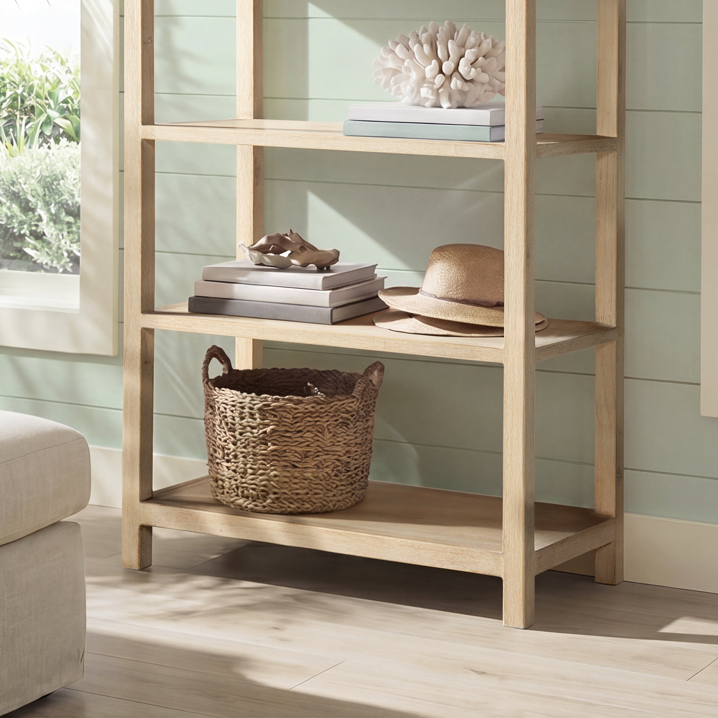 Ellis 71" Reclaimed Wood 5-Shelf Open Frame Bookcase