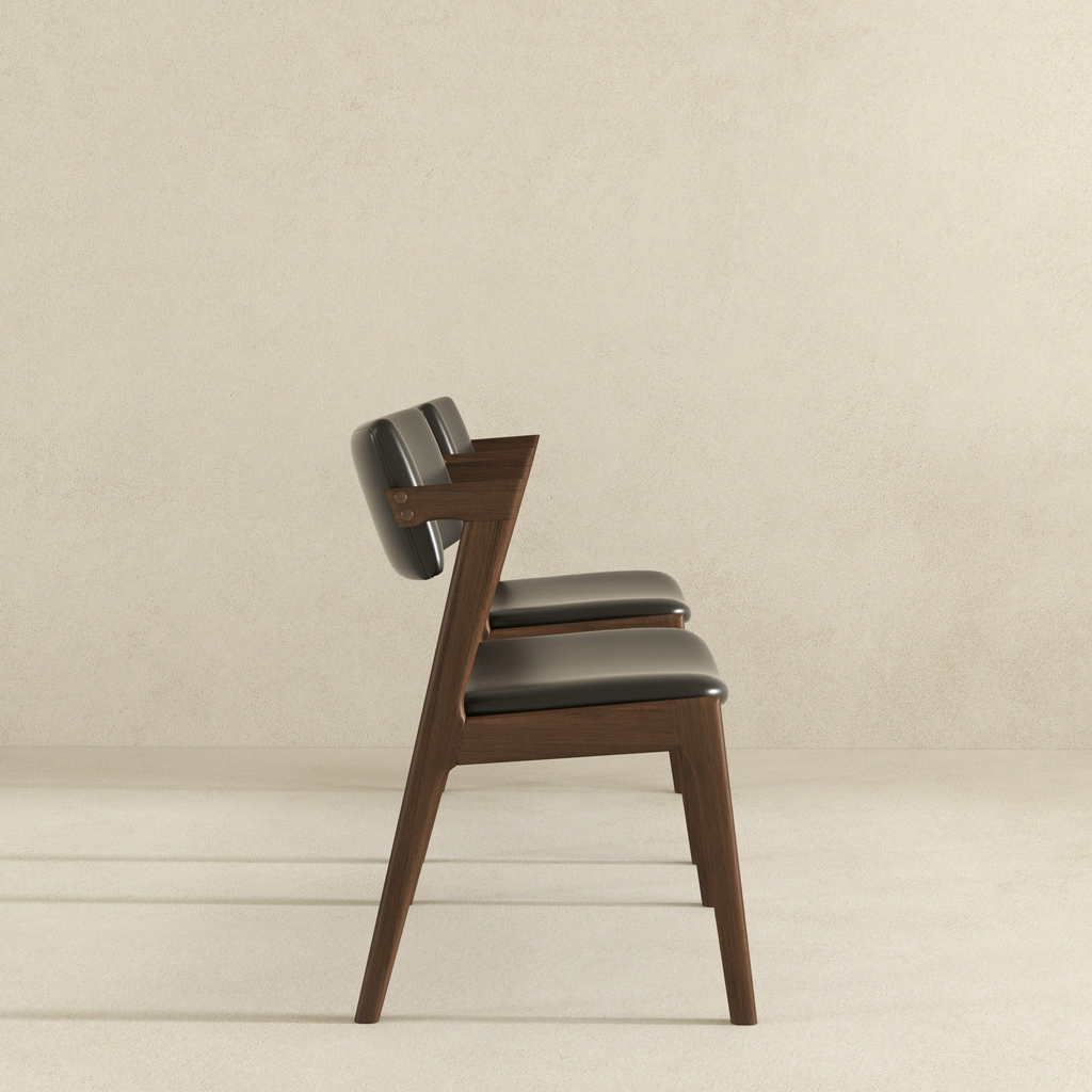 Edwin Mid Century Modern Kitchen Dining Chair (Set of 2)