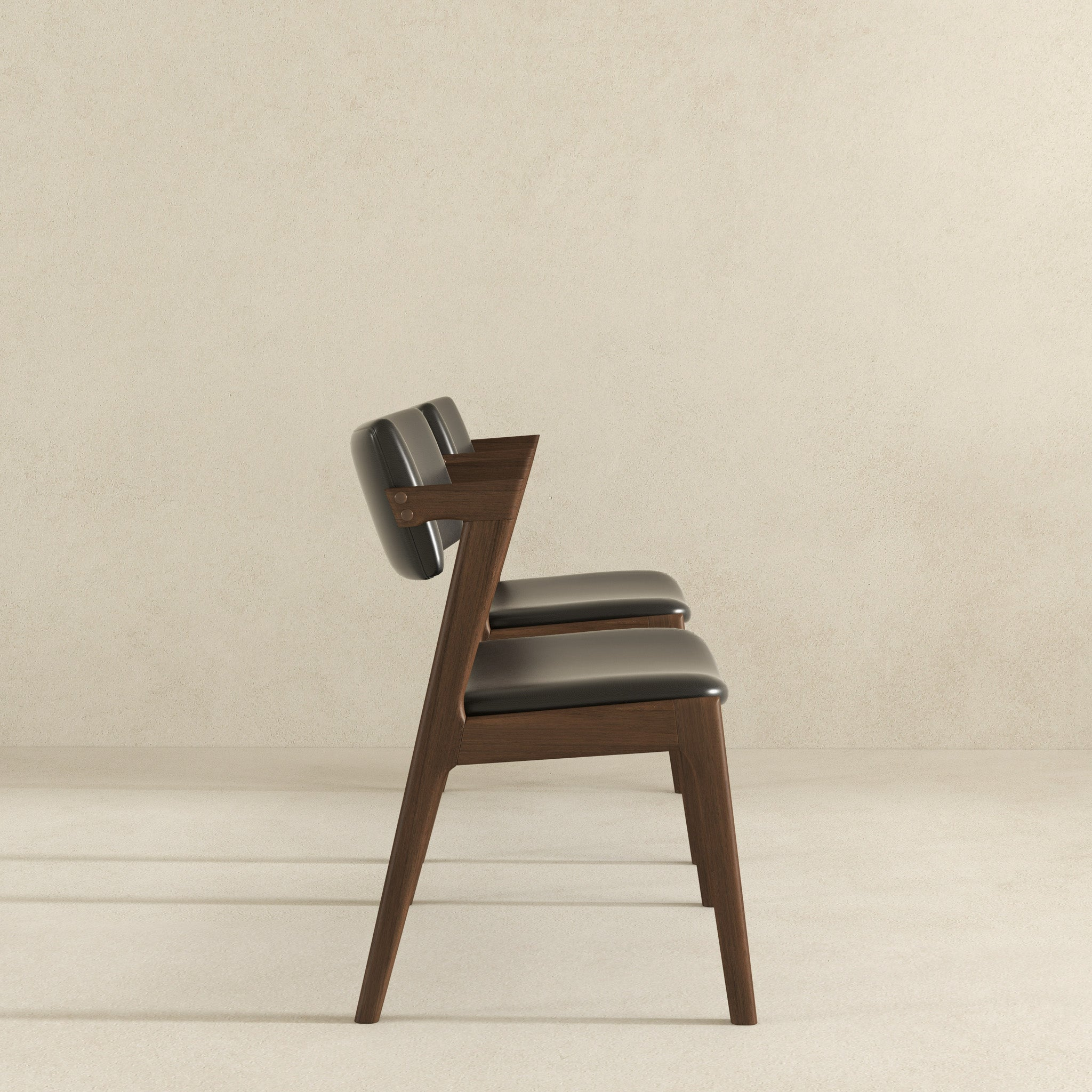 Edwin Mid Century Modern Kitchen Dining Chair (Set of 2)