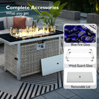 K&K 43" Propane Gas Fire Pit Table