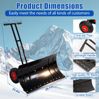 30" Heavy Duty Snow Shovel with Wheels