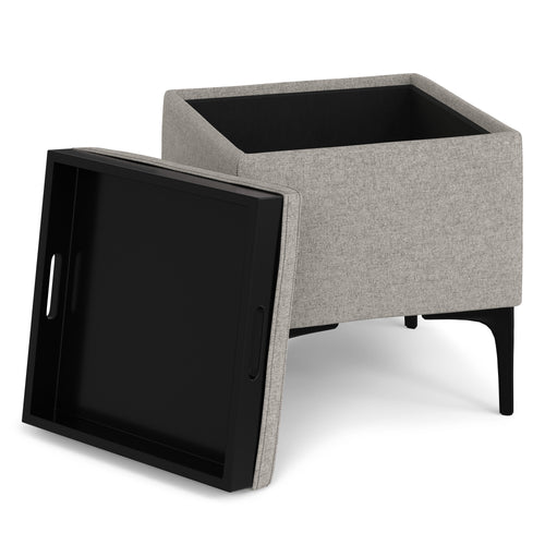 Natasha Storage Ottoman with Tray