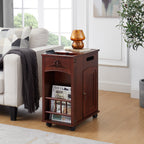 Powered Traditional End Table with Charging Station