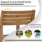 U_STYLE 5-Piece Outdoor Dining Set with Acacia Wood Chairs