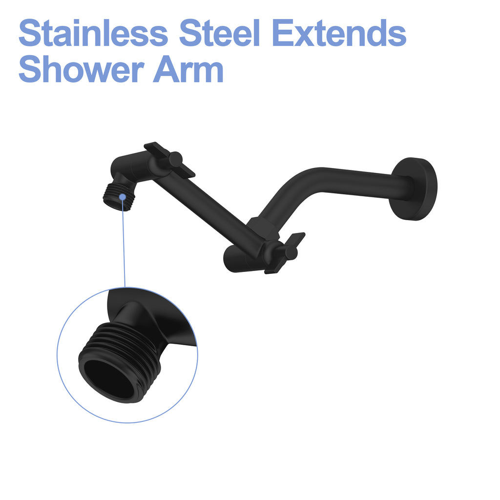 4" Stainless Steel Extends Shower Arm