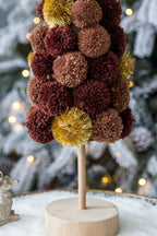 6.7x6.7x20" Tree Christmas Table Decor, Coffee