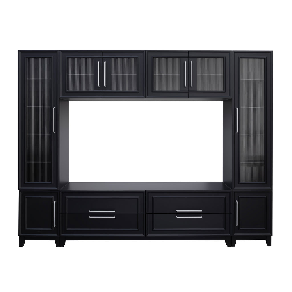 Vibe Haus 102" W Wall Unit Modern Entertainment Center