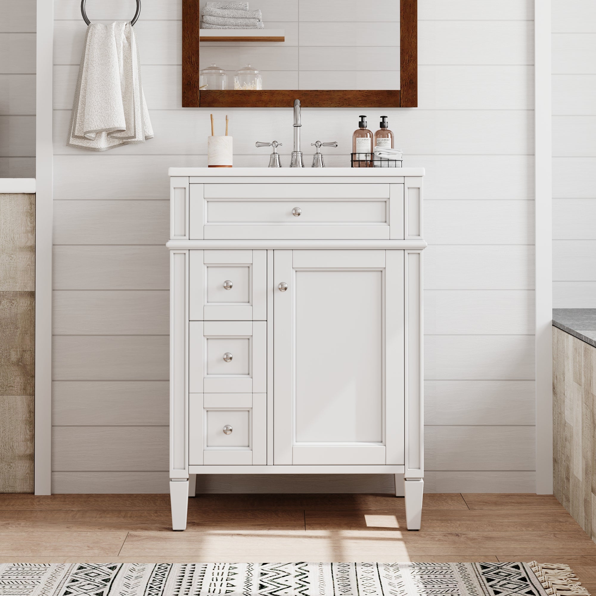 24" Bathroom Vanity with Top Sink