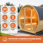 9000W 240V Finnish Carbonized Spruce Outdoor Sauna Room