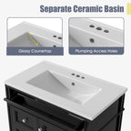 30" Bathroom Vanity with Top Sink
