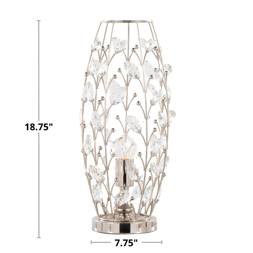 Crystal Buds 18" Contemporary Metal Uplight Lamp