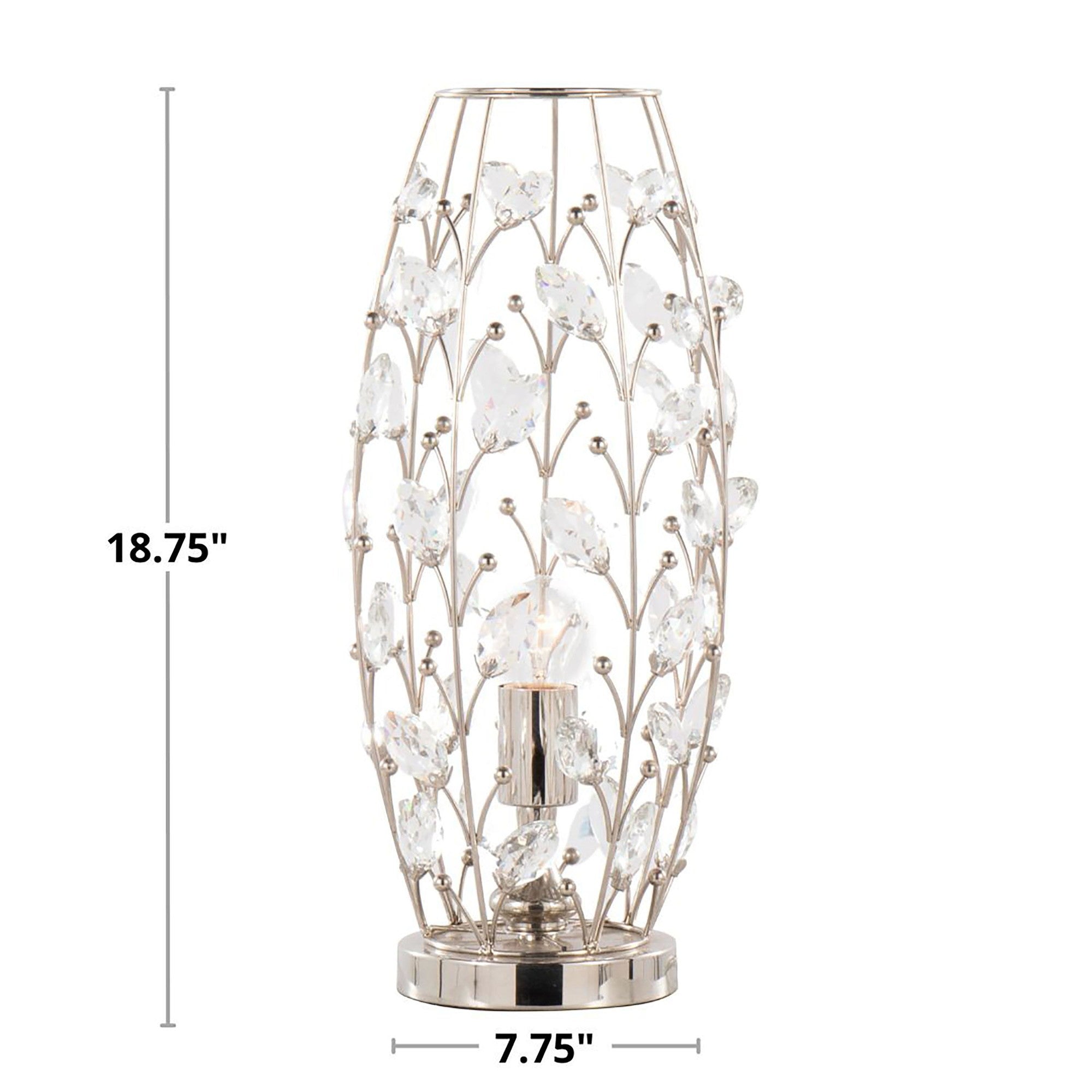 Crystal Buds 18" Contemporary Metal Uplight Lamp