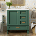 30" Bathroom Vanity in Green