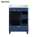 24-Inch Bathroom Vanity Cabinet with Ceramic Sink