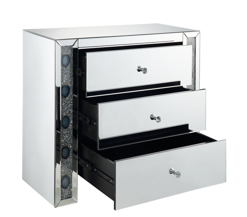 Sonia Mirrored & Faux Agate Console Cabinet