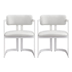 Upholstered Dining Chairs Set of 2, Fabric Armchairs