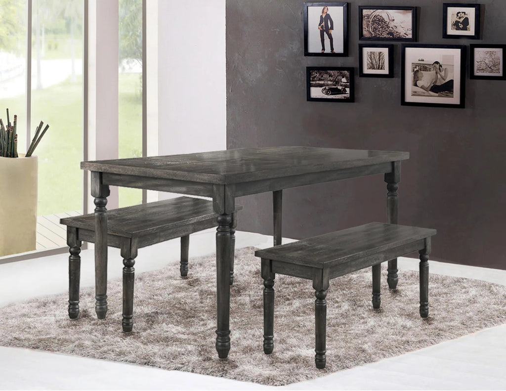 Transitional Style 59 Inch Rectangular Dining Table